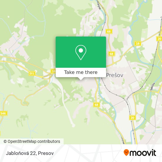 Jabloňová 22 map