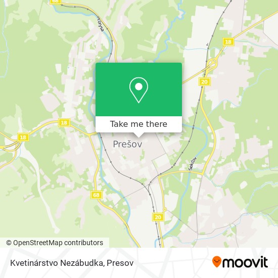 Kvetinárstvo Nezábudka map