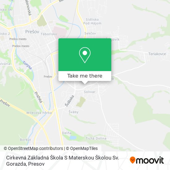 Cirkevná Základná Škola S Materskou Školou Sv. Gorazda map