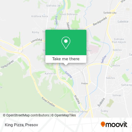 King Pizza map