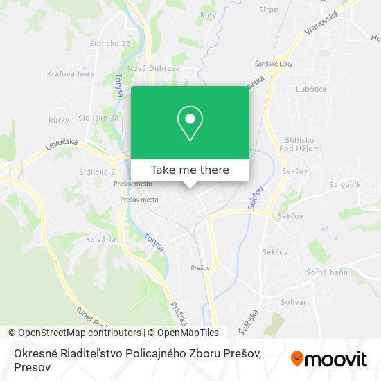 Okresné Riaditeľstvo Policajného Zboru Prešov map