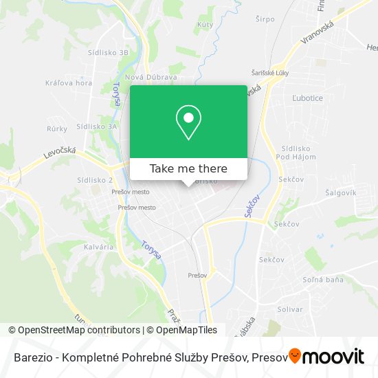 Barezio - Kompletné Pohrebné Služby Prešov map