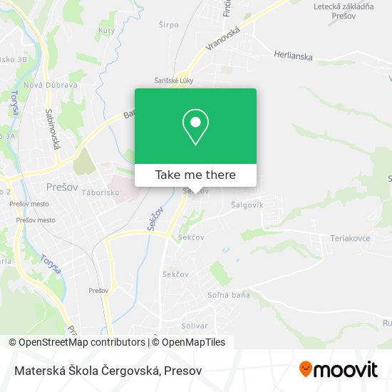 Materská Škola Čergovská map