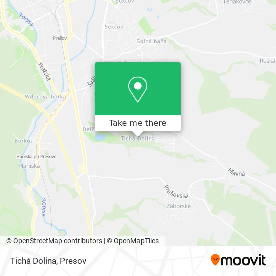 Tichá Dolina map