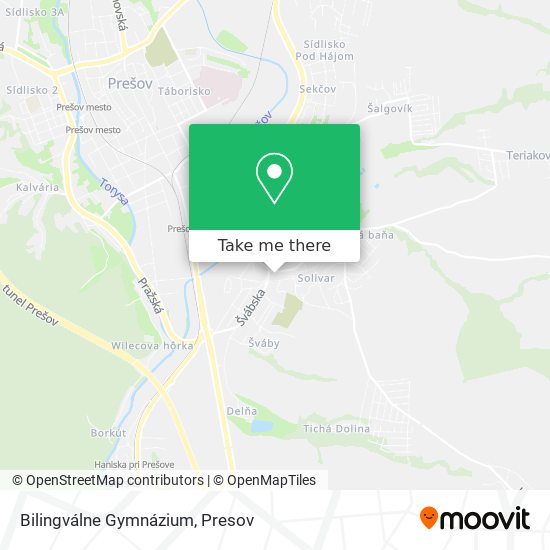 Bilingválne Gymnázium map