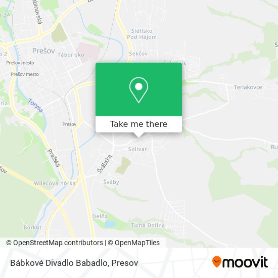 Bábkové Divadlo Babadlo map