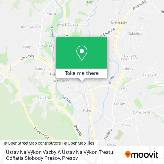 Ústav Na Výkon Väzby A Ústav Na Výkon Trestu Odňatia Slobody Prešov map