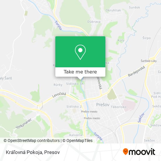 Kráľovná Pokoja map