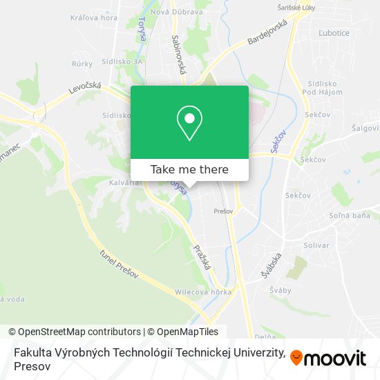 Fakulta Výrobných Technológií Technickej Univerzity map