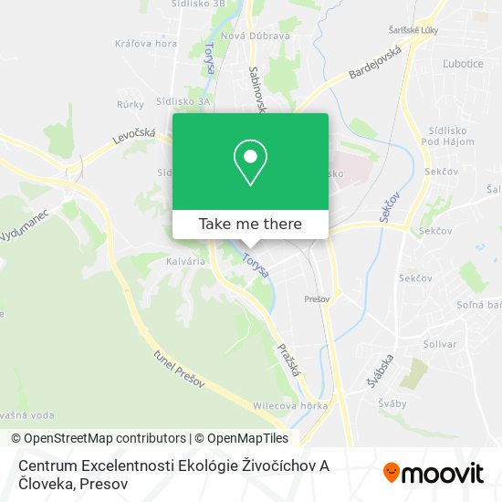 Centrum Excelentnosti Ekológie Živočíchov A Človeka map