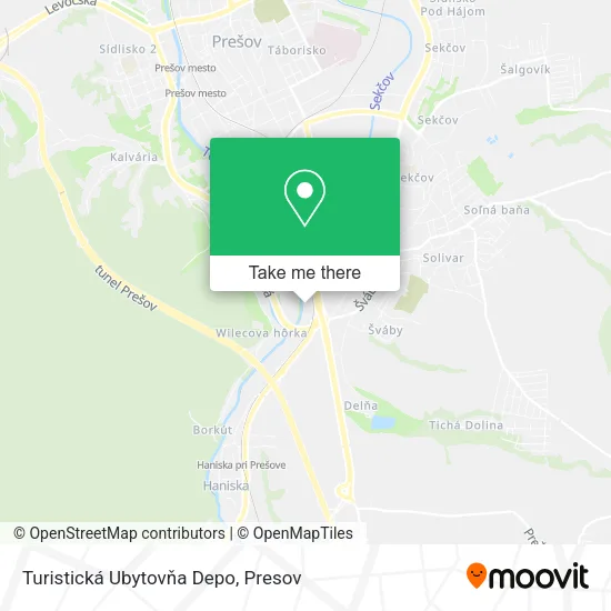 Turistická Ubytovňa Depo map