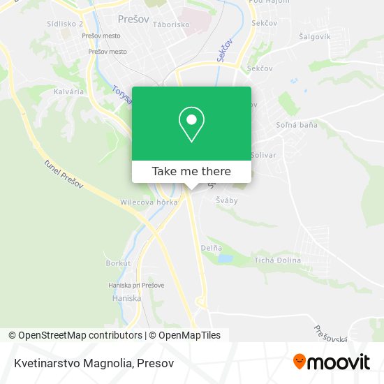 Kvetinarstvo Magnolia map