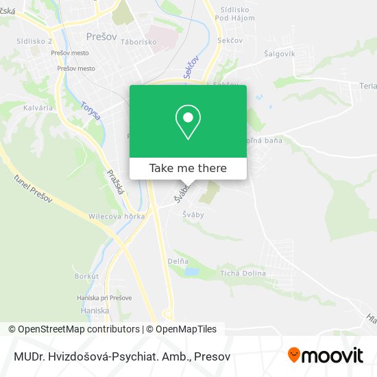 MUDr. Hvizdošová-Psychiat. Amb. map