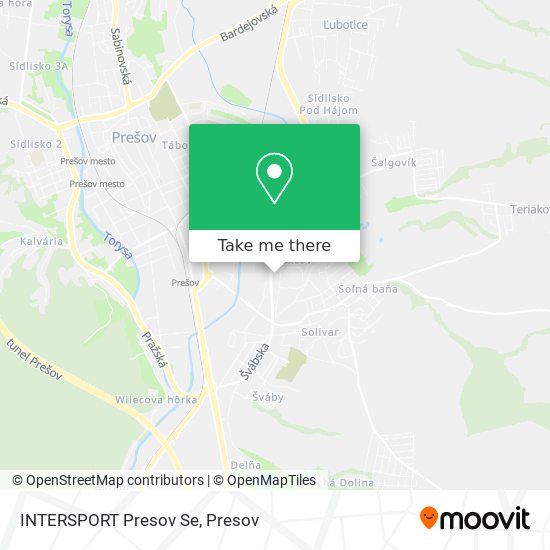 INTERSPORT Presov Se map