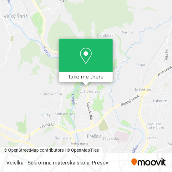 Včielka - Súkromná materská škola map