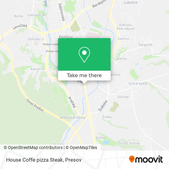 House Coffe pizza Steak map