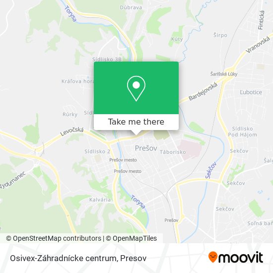 Osivex-Záhradnícke centrum map