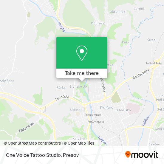 One Voice Tattoo Studio map