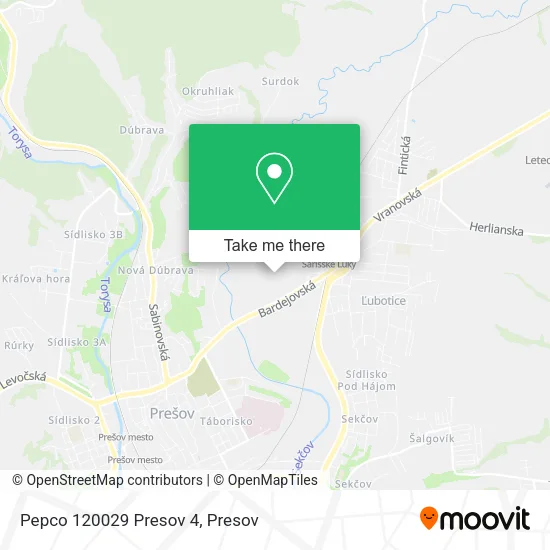 Pepco 120029 Presov 4 map
