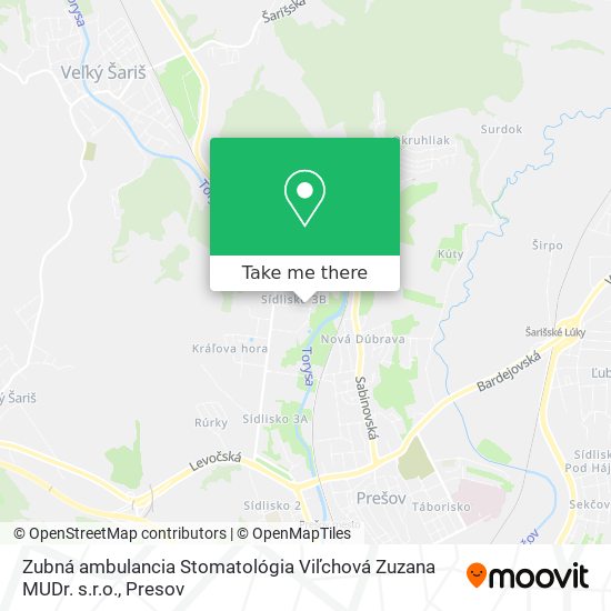 Zubná ambulancia Stomatológia Viľchová Zuzana MUDr. s.r.o. map
