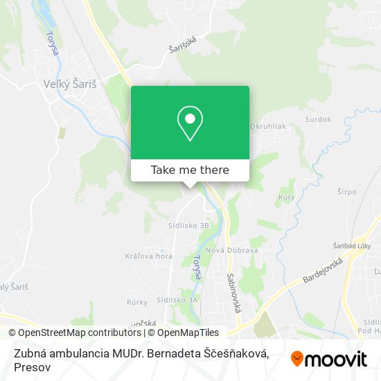 Zubná ambulancia MUDr. Bernadeta Ščešňaková map