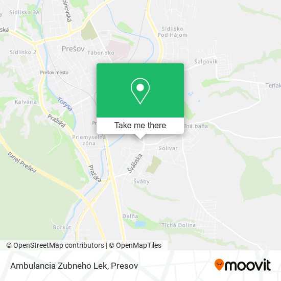 Ambulancia Zubneho Lek map