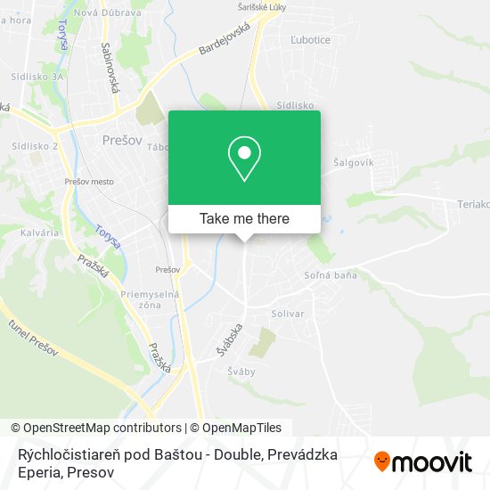 Rýchločistiareň pod Baštou - Double, Prevádzka Eperia map