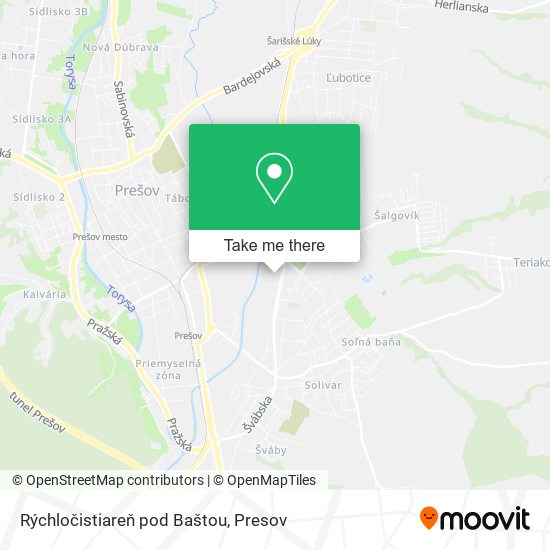 Rýchločistiareň pod Baštou map