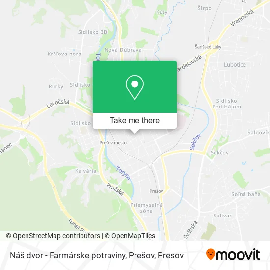 Náš dvor - Farmárske potraviny, Prešov map