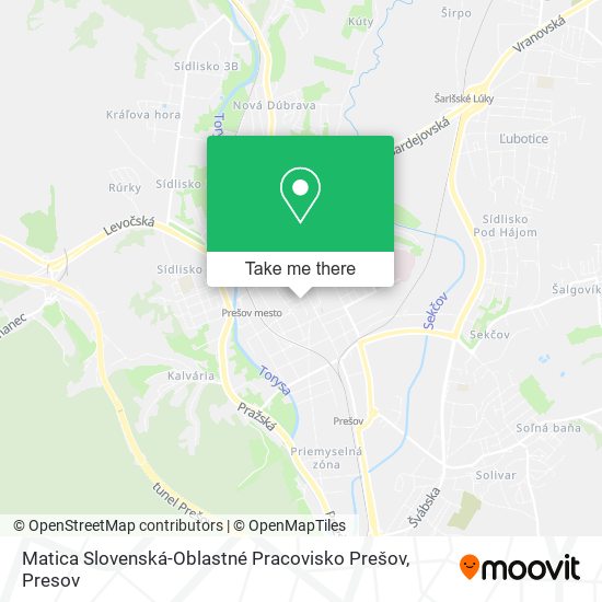 Matica Slovenská-Oblastné Pracovisko Prešov map