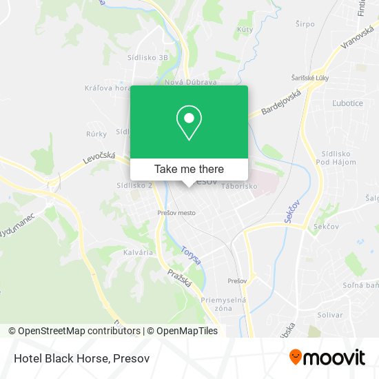 Hotel Black Horse map