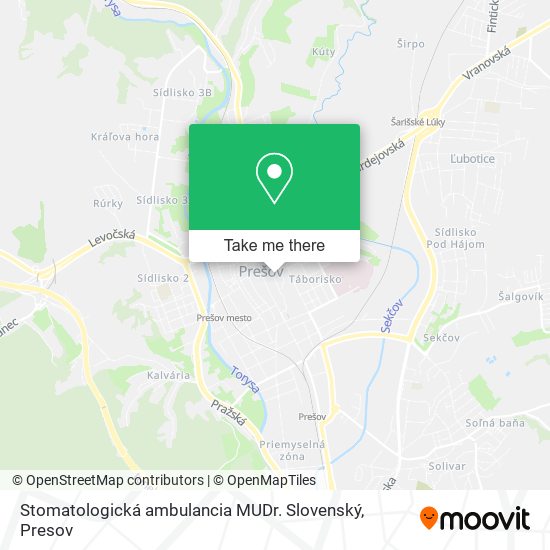 Stomatologická ambulancia MUDr. Slovenský map