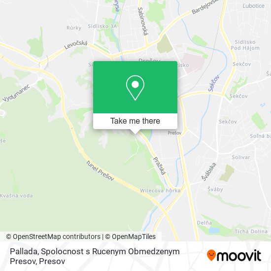 Pallada, Spolocnost s Rucenym Obmedzenym Presov map