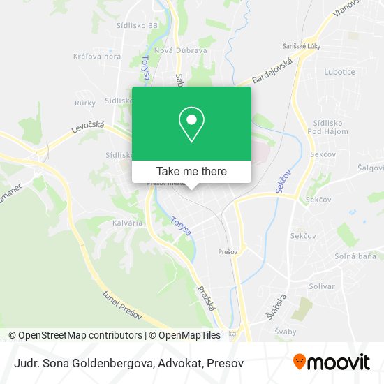 Judr. Sona Goldenbergova, Advokat map