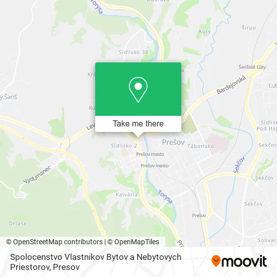 Spolocenstvo Vlastnikov Bytov a Nebytovych Priestorov map