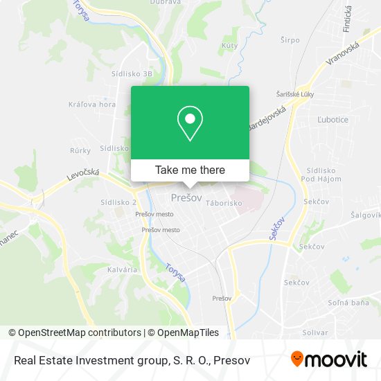 Real Estate Investment group, S. R. O. map