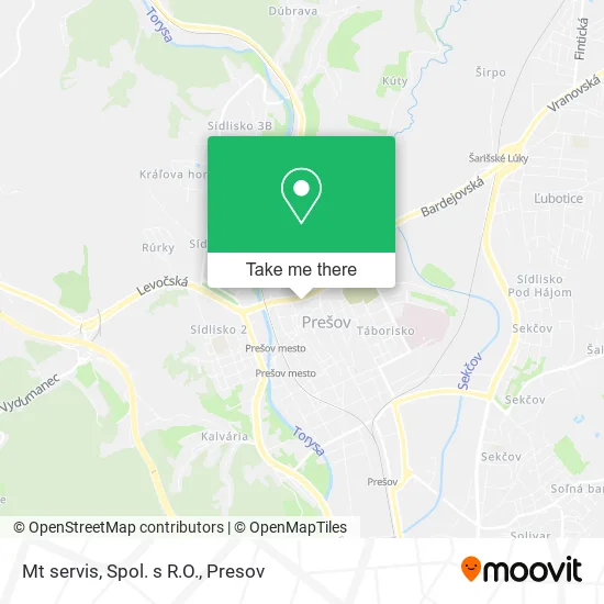 Mt servis, Spol. s R.O. map