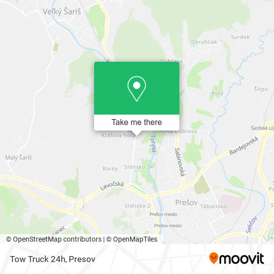 Tow Truck 24h map