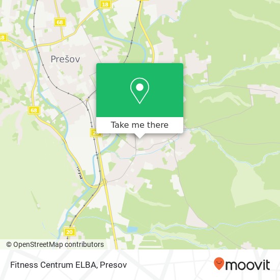 Fitness Centrum ELBA map