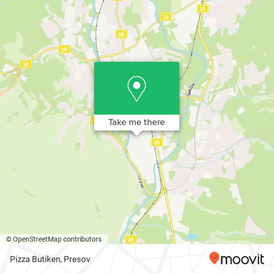 Pizza Butiken map