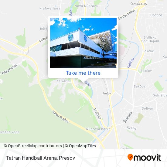 Tatran Handball Arena map