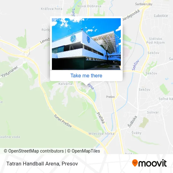 Tatran Handball Arena map
