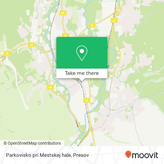 Parkovisko pri Mestskej hale map