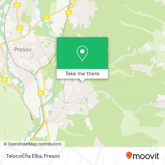 Telocvičňa Elba map