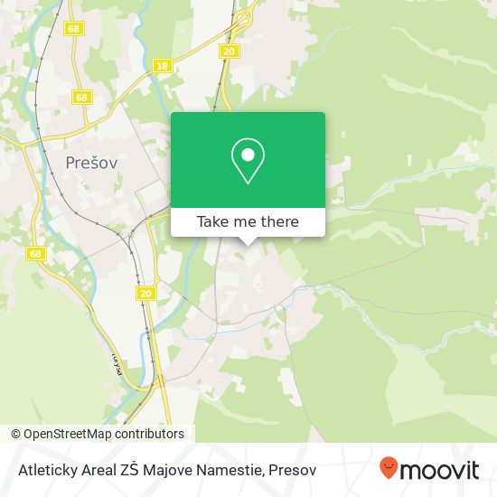 Atleticky Areal ZŠ Majove Namestie map