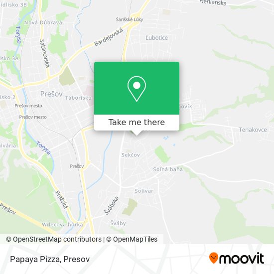 Papaya Pizza map