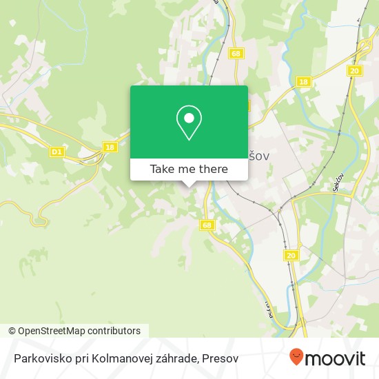 Parkovisko pri Kolmanovej záhrade map