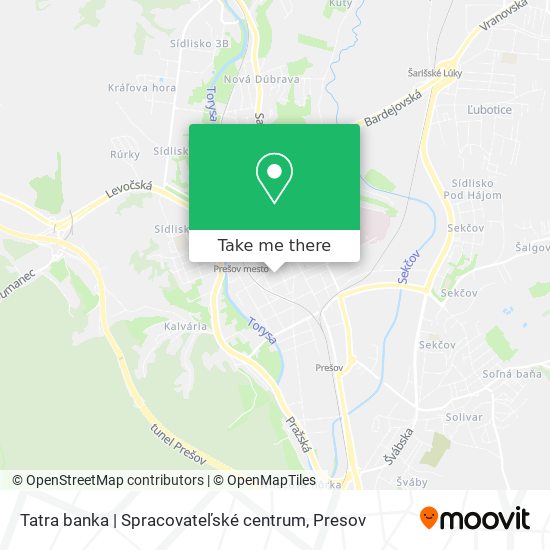 Tatra banka | Spracovateľské centrum map