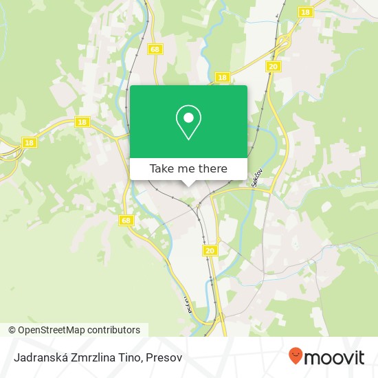 Jadranská Zmrzlina Tino map