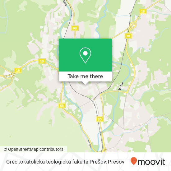 Gréckokatolícka teologická fakulta Prešov map